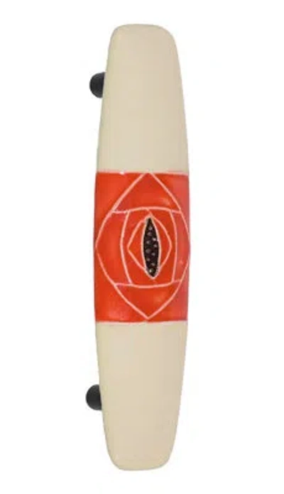 Acorn Square Rose Ceramic Cabinet Bar Pull In Off White,orange