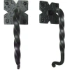 Acorn Twisted X-back Door Pull In Flat Black