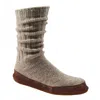 Acorn Unisex Original Slipper Sock In Light Gray Ragg Wool In Neutral