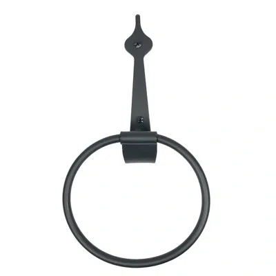Acorn Wall Mounted Towel Ring In Matte Black