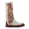 Acorn Women's Slouch Boot Slipper In Sunset Cable Knit In Multi