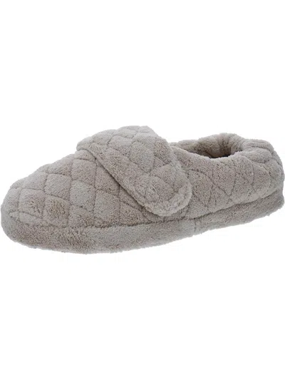 Acorn Womens Faux Fur Cozy Slide Slippers In White