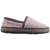 Acorn Womens Faux Fur Woven Trim Fleece Slippers In Pink