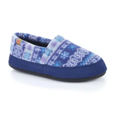 Acorn Women;s Moccasin Slippers In Icelandic Blue In Multi