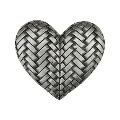 Acorn Woven Heart Cabinet Knob In Antique Pewter