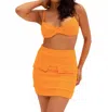 Acqua De Luxe Firenze Mini Skirt In Orange In Orange