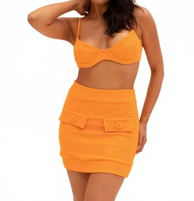 Acqua De Luxe Firenze Mini Skirt In Orange