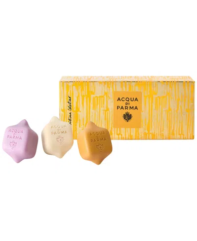 Acqua Di Parma 3-pc. Blu Mediterraneo Mini Fruttini Citrus Soaps Gift Set In Transparent