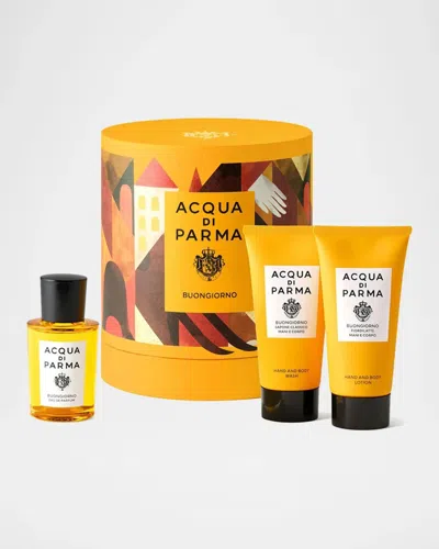 Acqua Di Parma 3-piece Buongiorno Eau De Parfum, Body Wash, & Lotion Set In Transparent