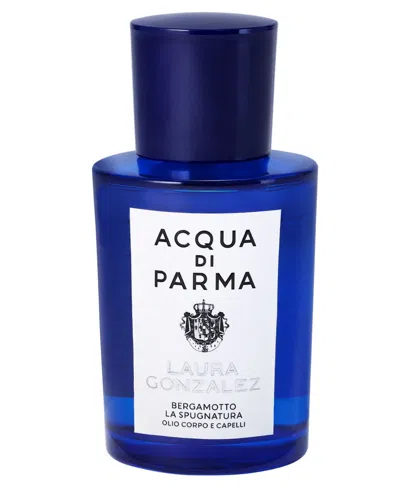 Acqua Di Parma Bergamotto La Spugnatura Hair And Body Oil, 3.4 Oz. In Blue