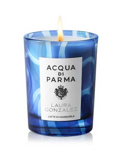 Acqua Di Parma Blu Mediterraneo Latte Di Mandorla Limited Edition Scented Candle 7 Oz. In Blue