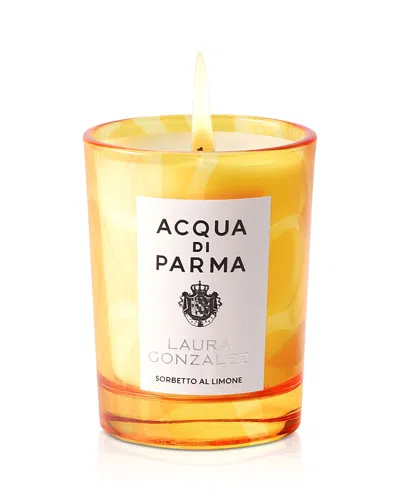 Acqua Di Parma Blu Mediterraneo Sorbetto Al Limone Limited Edition Scented Candle 7 Oz. In Yellow