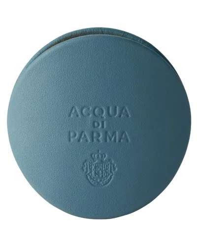 Acqua Di Parma Calfskin Teal Car Diffuser Case In Blue