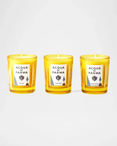Acqua Di Parma Holiday 3-piece Scented Candle Set In Yellow