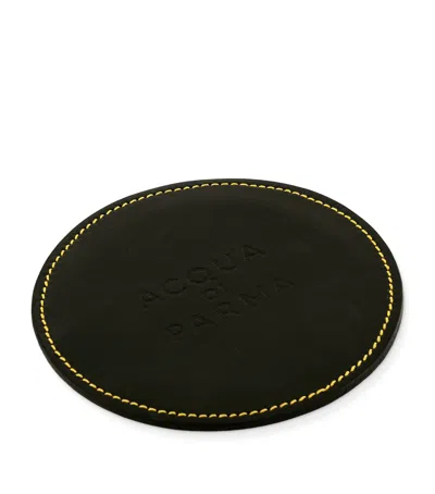 Acqua Di Parma Leather Candle Base In Black