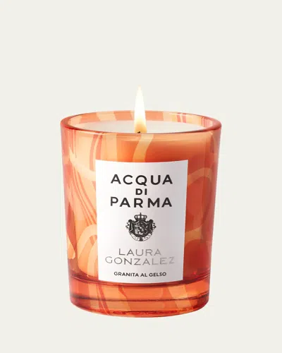 Acqua Di Parma X Laura Gonzalez Limited-edition Granita Al Gelso Candle, 7 Oz. In Orange