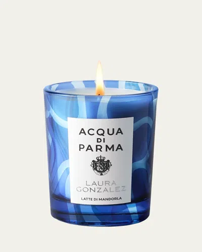 Acqua Di Parma X Laura Gonzalez Limited-edition Latte Di Mandorla Candle, 7 Oz. In Blue