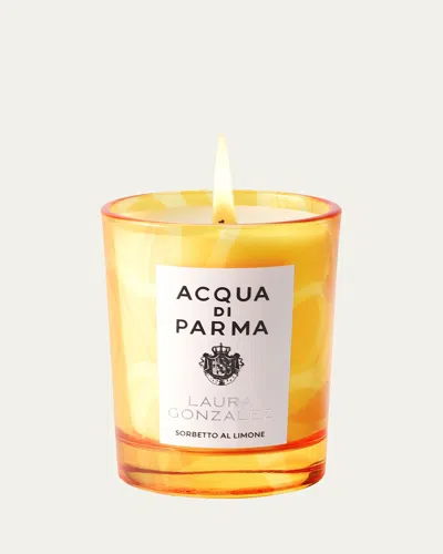 Acqua Di Parma X Laura Gonzalez Limited-edition Sorbetto Al Limone Candle, 7 Oz. In Yellow