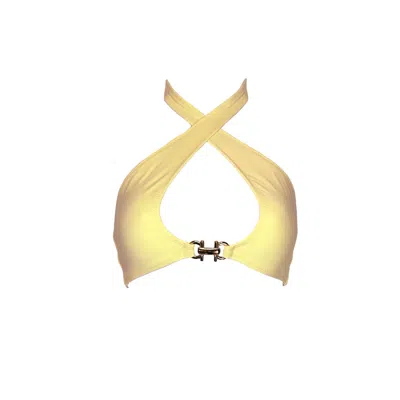 Acqua Pura Women's ‘sol' Crossover Yellow Gold Buckle Top - Portofino