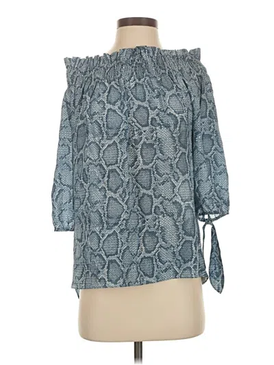 Pre-owned Acrobat 3/4 Sleeve Blouse In Blue