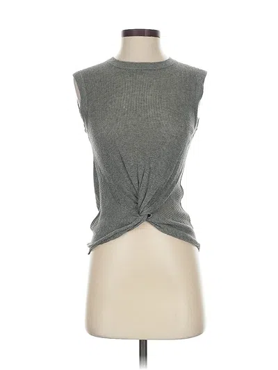 Pre-owned Acrobat Sleeveless Top Gray Keyhole Neckline Tops