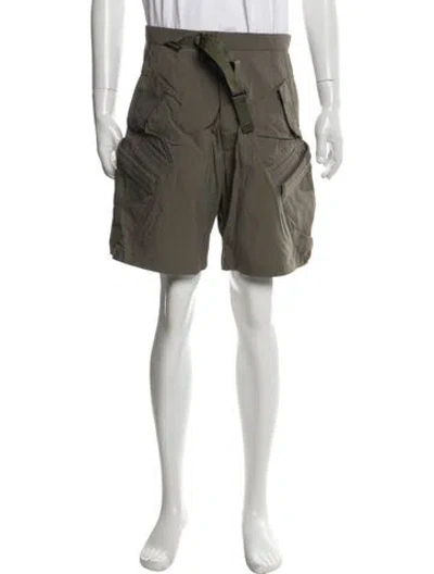 Pre-owned Acronym Cargo Shorts In Green