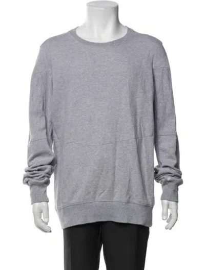 Pre-owned Acronym Crew Neck Long Sleeve Pullover In Gray