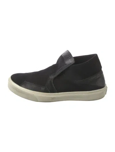 Pre-owned Acronym Leather Sneakers In Black