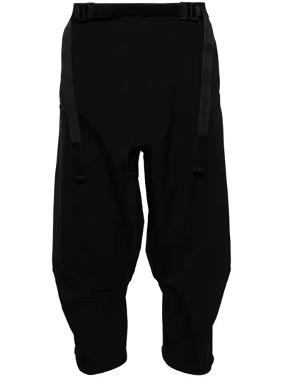 Acronym Low-rise Cropped Trousers In Black