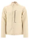 ACRONYM MEN'S WHITE WOOL JACKET WITH WINDPROOF AND WATER REPELLENT FEATURES FOR FW23