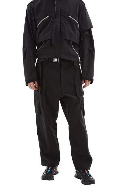 Acronym Nylon Stretch Cargo Pants In Black