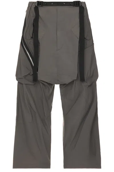 Acronym P30al-e Encapsulated Ultrawide Drawcord Cargo Trouser In Gray