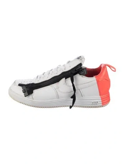 Pre-owned Acronym X Nike Lunar Force 1 Sp Athletic Sneakers In Orange/white