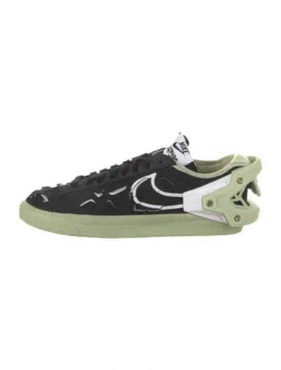 Pre-owned Acronym X Nike Nike Blazer Low Acronym Black Olive Aura Athletic Sneakers