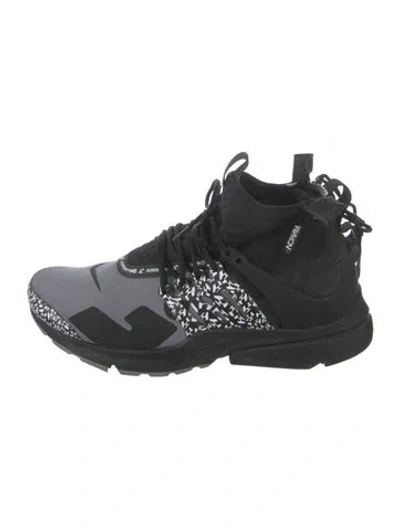 Pre-owned Acronym X Nike Nylon Graphic Print Athletic Sneakers In Grey