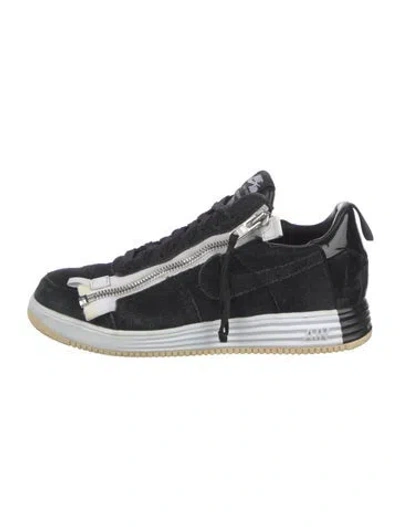 Pre-owned Acronym X Nike Suede Patterned Sneakers In Black