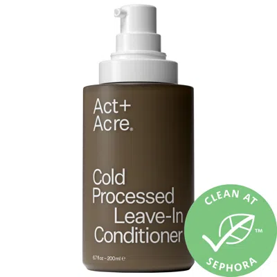 Act+acre 2% Squalene Anti-frizz Leave In Conditioner For Frizz 6.7 oz / 200 ml In White