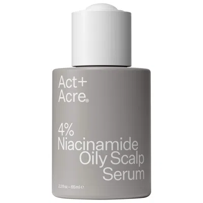 Act+acre 4% Niacinamide Scalp Serum For Oily Scalp + Hair 2.2 oz / 65 ml In Gray