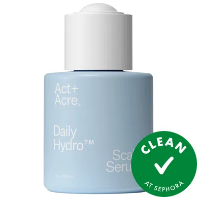 Act+acre Daily Hydro Scalp Serum With Hyaluronic Acid For Dry Scalp 1 oz / 30 ml In White