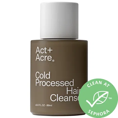 Act+acre Mini Cold Processed Balancing Shampoo For All Scalp + Hair Types 3 oz / 89 ml In Brown