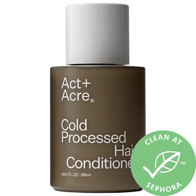 Act+acre Mini Cold Processed Hair Conditioner With 1% Vitamin B-5 3 oz / 89 ml In White