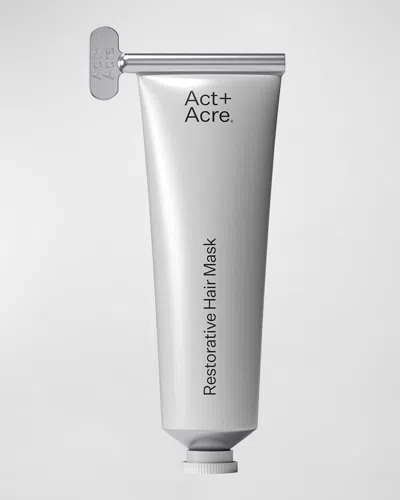 Act+acre Restorative Hair Mask, 4.5 Oz. In White