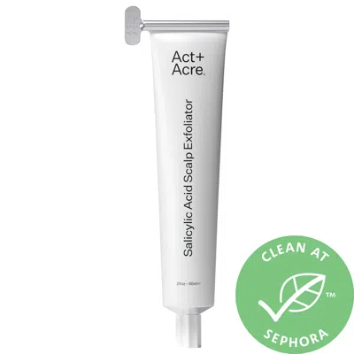Act+acre Salicylic Acid Scalp Renew Exfoliator For Oily + Flakey Scalp 2 oz / 60 ml In White