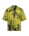 Act N°1 Man Shirt Lime Green Size M Cotton In Green
