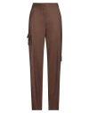 Act N°1 Woman Pants Brown Size L Wool, Elastane In Brown