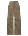 Act N°1 Woman Pants Military Green Size M Cotton In Green