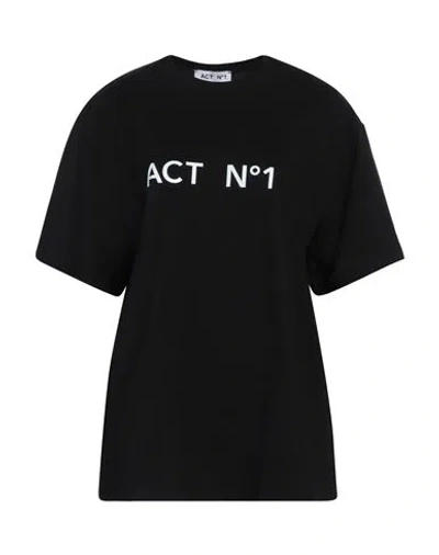 Act N°1 Woman T-shirt Black Size S Cotton