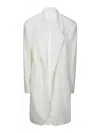 Act N°1 Deconstructed Corset Wool Blazer In Cream
