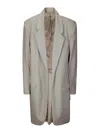 Act N°1 Deconstructed Corset Wool Blazer In Grey