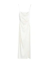 Act N°1 Woman Midi Dress Ivory Size 0 Acetate, Viscose In White